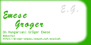 emese groger business card